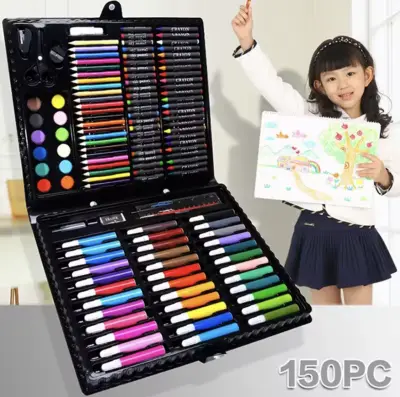 MALETTE ARTISTIQUE PREMIUM : Le Studio de Coloriage Nomade (150 Pièces)