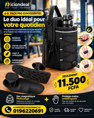 Pack Pro Gym Essentiel : Grip Pads + Sac Magnétique